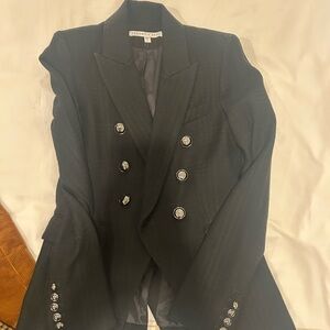 Veronica Beard Black Double-Breasted Blazer